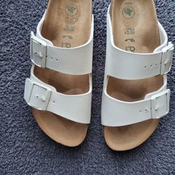 Papillio By Birkenstock Arizona Flex Platform Eggshell Color 38 Women 7 Men 5 New 