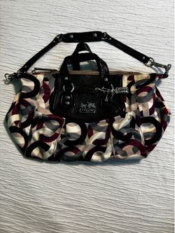Coach Purse - Authentic Coach Madison Graphic Op Art Audrey Satchel - Like New with Dustbag