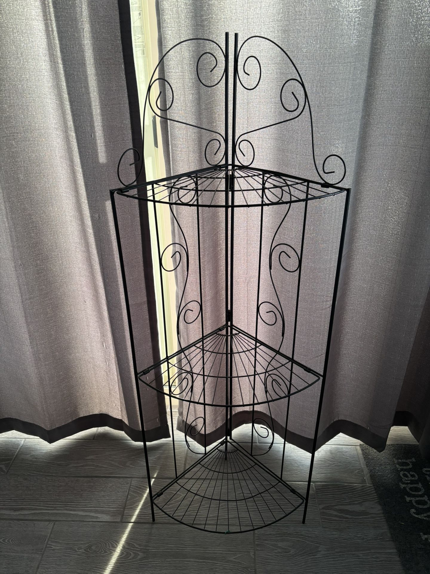 Corner Black Shelf