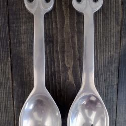Vintage Aluminium Fleur De Lis Serving Set 