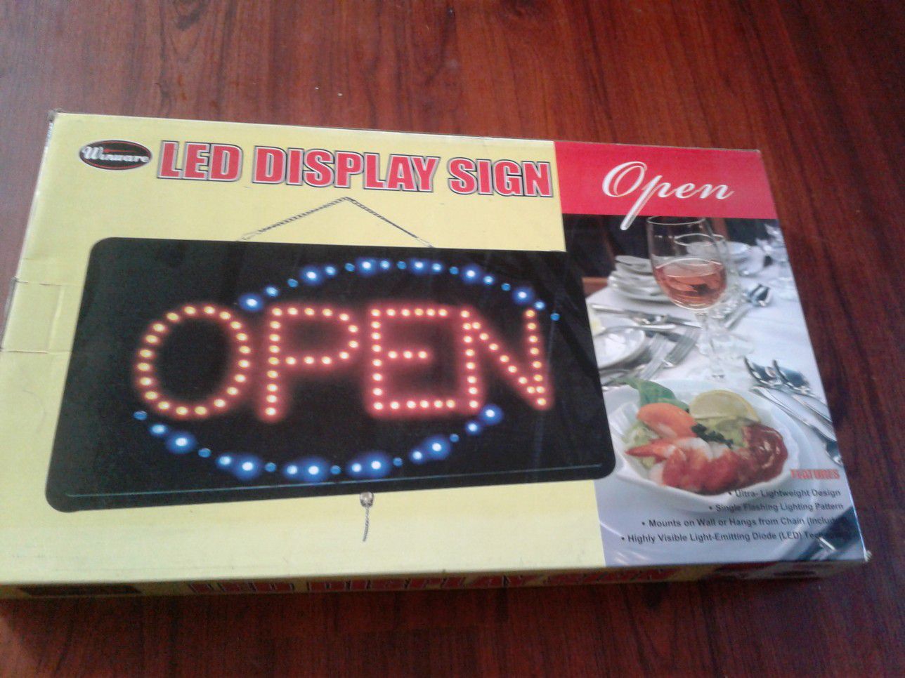 Winware led display open sign