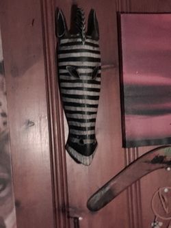 Authentic African Zebra Face Mask