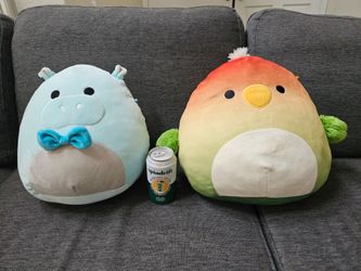 Squishmallows Elliene The Parrot and Hank The Hippo