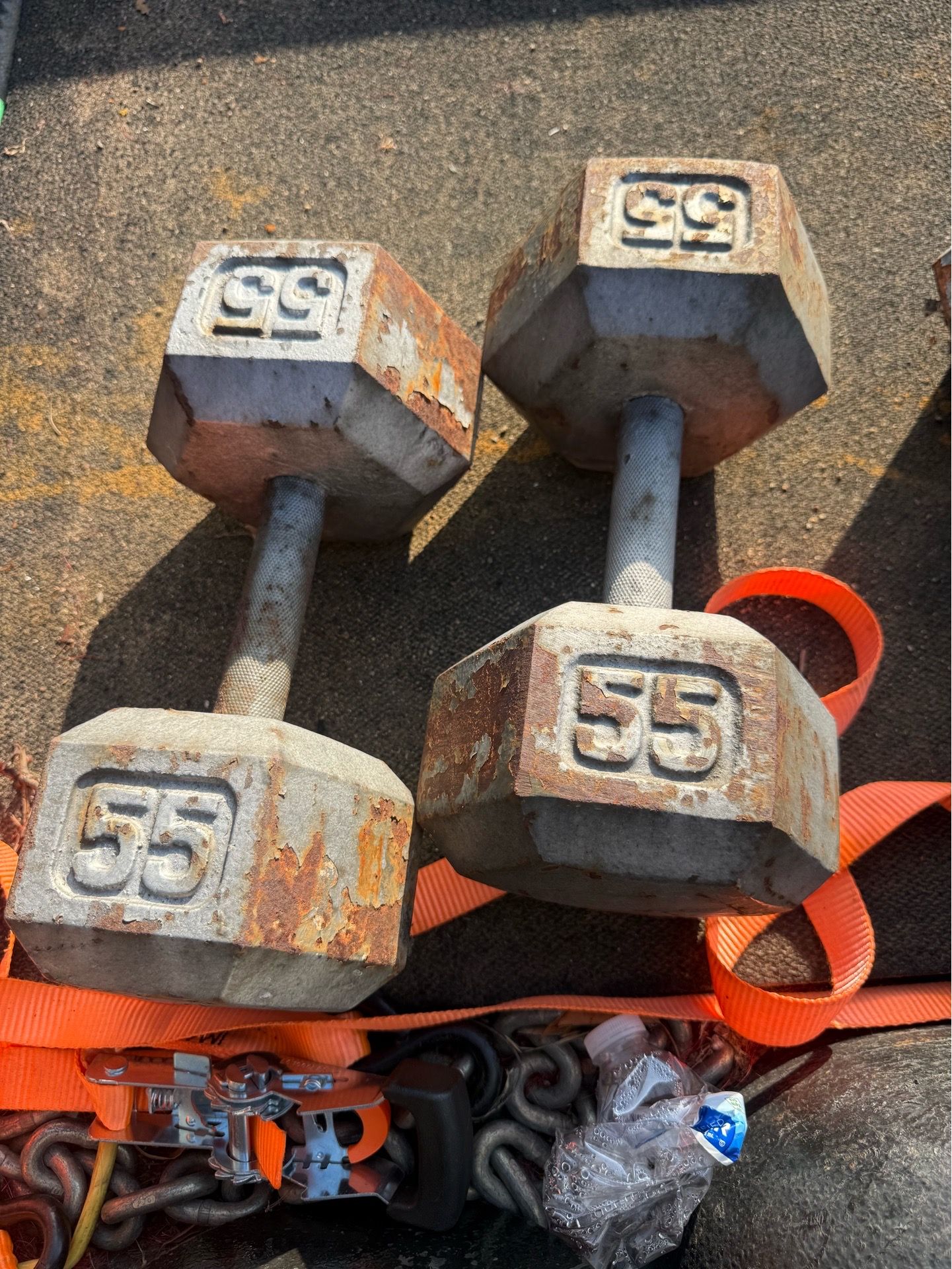 55 lbs dumbbells