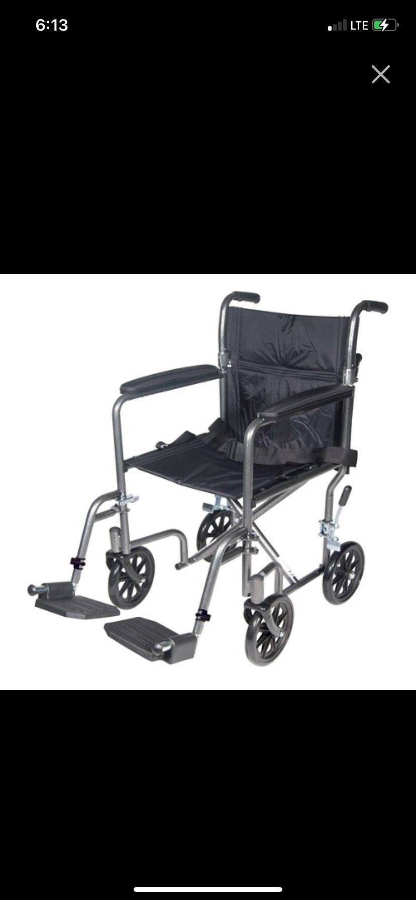 Drive Medical TR37E-SV Lightweight Folding Wheelchair