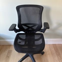 Black Mesh Office Chair with Roller Blade Wheels