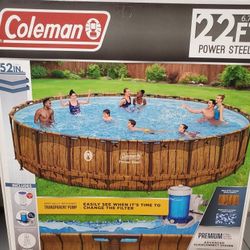 SUMMER IS COMING NEW ABOVE GROUND POOL 22 FT X 52 IN INCLUDED FILTER, LADDER AND COVER