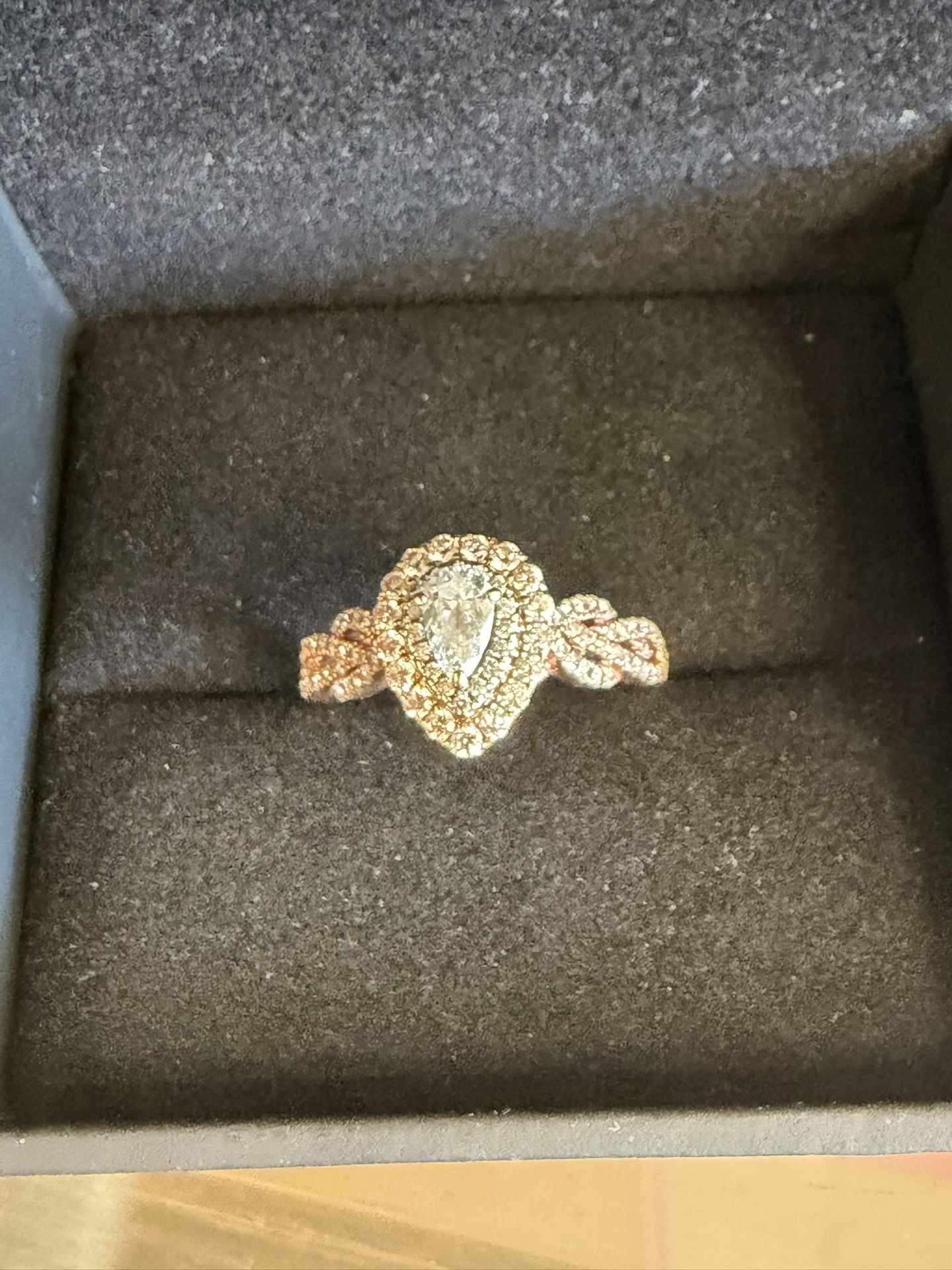 14k Rose Gold Diamond Ring 2ct