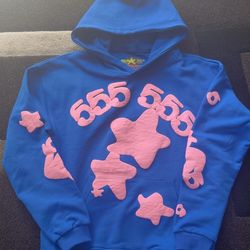 Sp5der beluga blue hoodie
