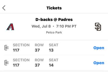 Pair of Tickets to Wednesday July 8th vs Diamondbacks Trevor Hoffman Bobblehead