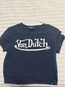 Navy blue von Dutch cropped shirt