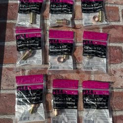 Los Of 9   1/2" PEX-A x 1/2" PB Barb Transitional Coupling