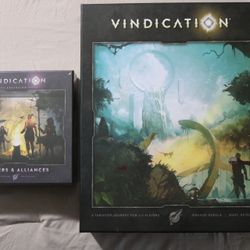 Vindication Board Game + Leaders & Alliances Expansion + Extras (Orange Nebula)