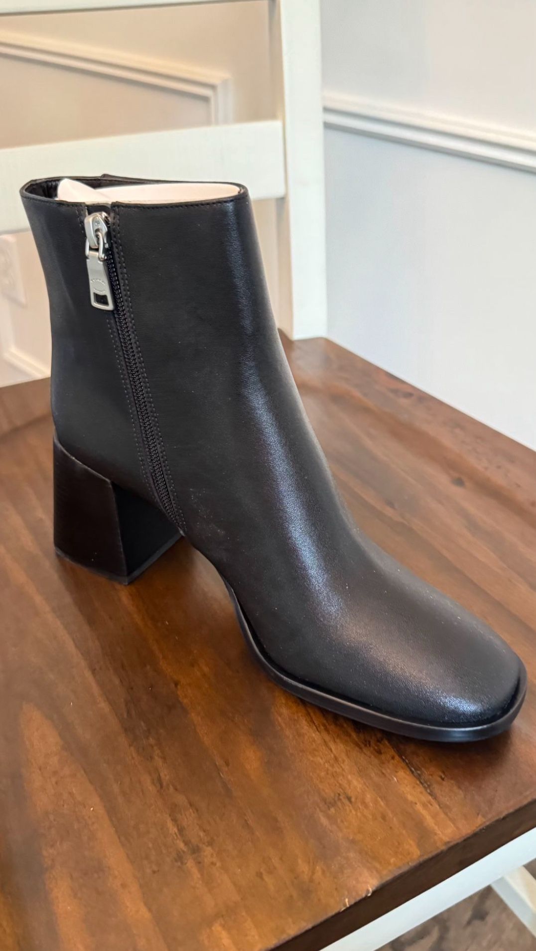 New Coach Leather Bootie New In Box. $100+ Off Retail Today ( Size 8.5 )