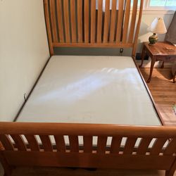 Queen Size Bed, Headboard, Footboard,sideboard- Box Springs And Mattress Included.