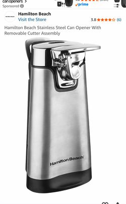Durable stainless steel electric can opener from Hamilton Beach