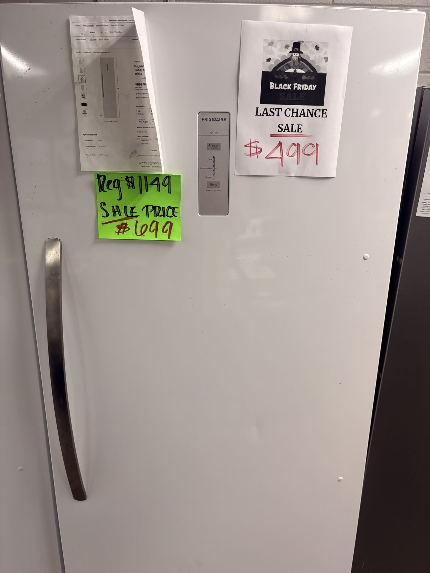 Frigidaire 20 Cu Ft Single Door Refrigerator /freezer