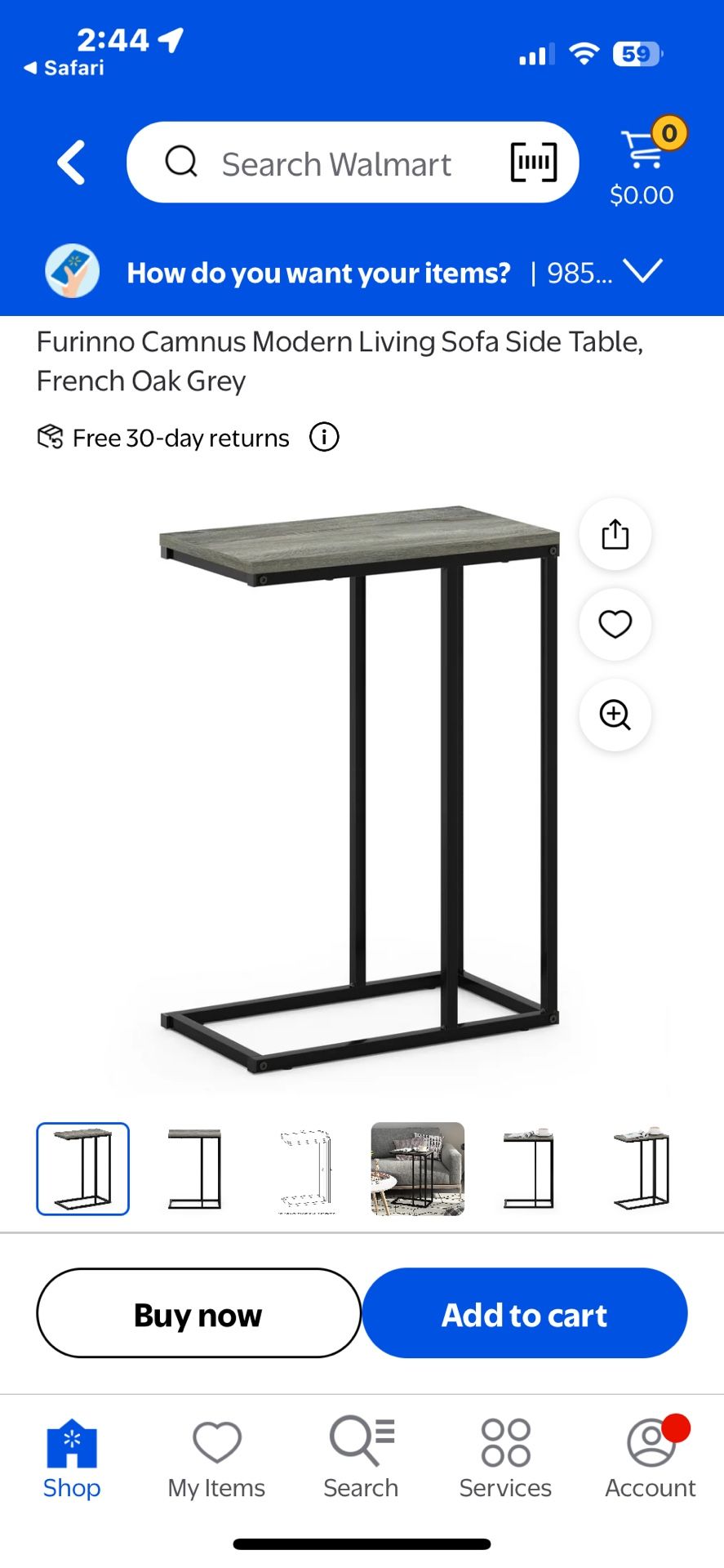 Grey Side Table Sofa Couch