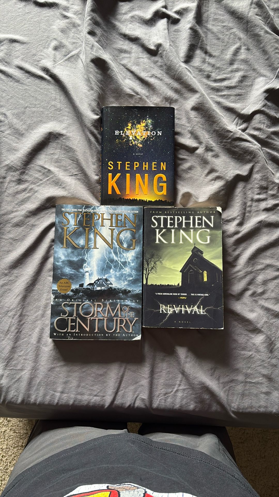 3x Stephen King Books - Revival - Elevation - Storm Of The Century
