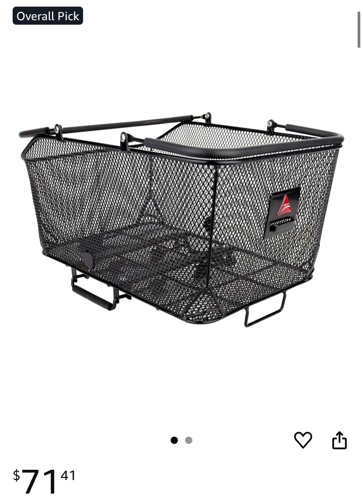 Axiom Black Rack Mounted Bike Basket