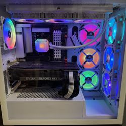 Gaming PC And 2 Monitors With Keyboard And Mouse