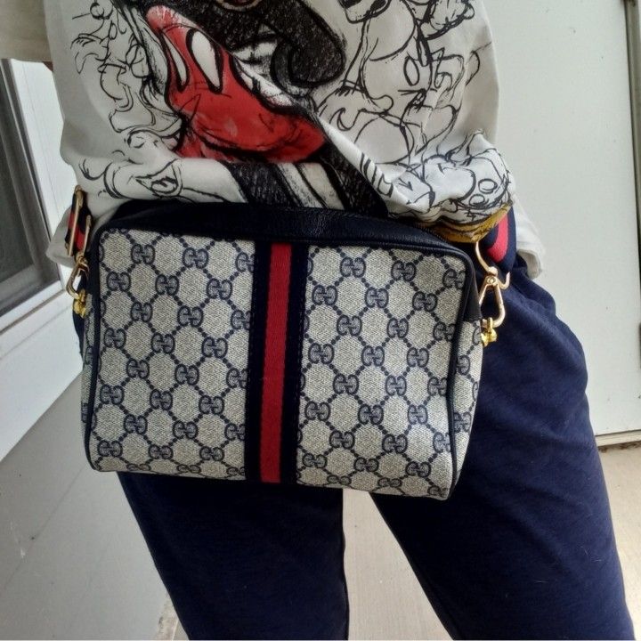 Authentic Vintage Gucci GG Monogram Supreme Web Ophidia Clutch Fanny Bum Waist Belt Crossbody Bag