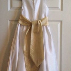 Girls White Flower Girl Bridal Dress - Size 14/16 Thumbnail