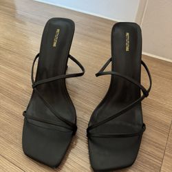 NEW Black Square Toe Heels