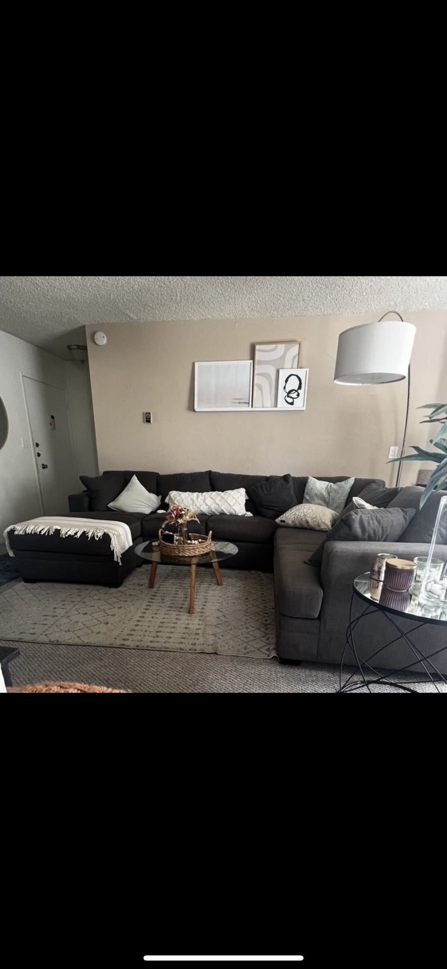 Grey Sectional Couch $100