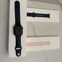 Apple Watch Series 6 44mm Blue Aluminum Case with Deep Navy Sport Band (GPS,...