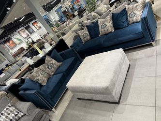 Blue Fabric Sofa Set 💙💙💙