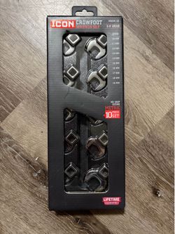 Icon 10pc Crowfoot Wrench Set (metric)