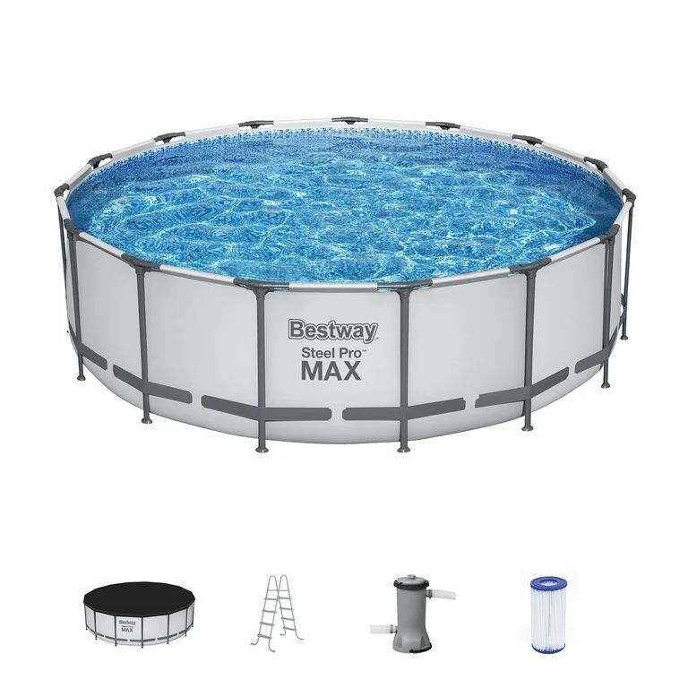 New in box Bestway Steel Pro MAX 15' x 48" Round Above Ground Swimming Pool Set