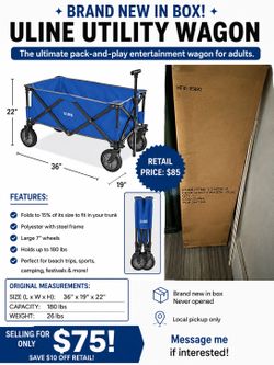 NEW ULINE Utility Wagon – Brand New in Box – $75