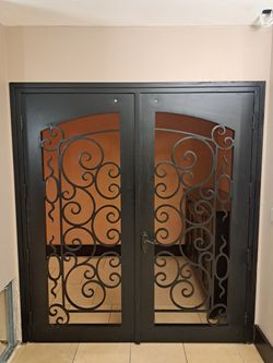 Beautiful Black Iron Doors