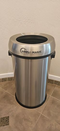 Simpli-Magic Stainless Steel Open Top Trash Can