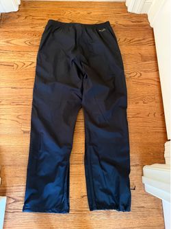 REI Men’s Convergence Zone Rain Pants - Black, Large.  New, never used.