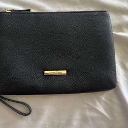 Nanette Lepore, Grain Leather Large Wrist  Bag