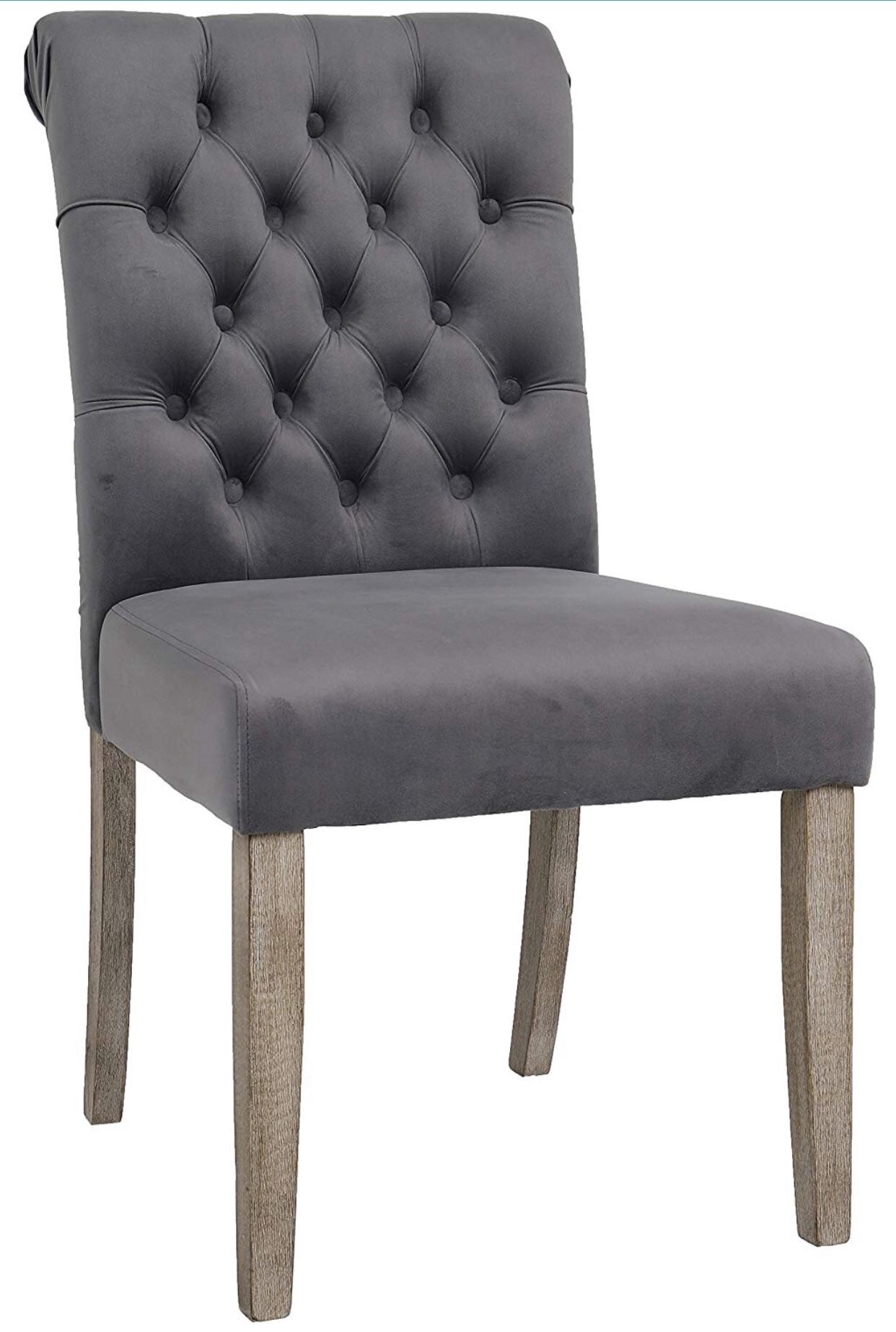 Tufted Upholstered Camran High Back Velvet Charcoal, Gray dining chair tables restaurant bar chairs HOLIDAY SPECIAL farmhouse styles