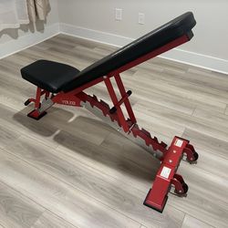 Yoleo Commercial Adjustable Bench Red/Black