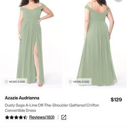 Azazie Audrianna Gathered Chiffon Convertible Bridesmaid Dress