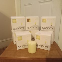 yummi the pillar candle 2.25 X 3.0"  .. +18 hr (4x in a box / 8 boxes - Lot of 32 Candles)