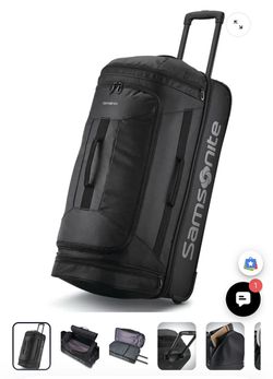 Samsonite Andante 2 Wheeled Rolling Duffel Bag 28” Black Water Resistant NIB