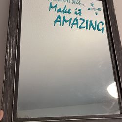 Mirror With Vinyl Quote