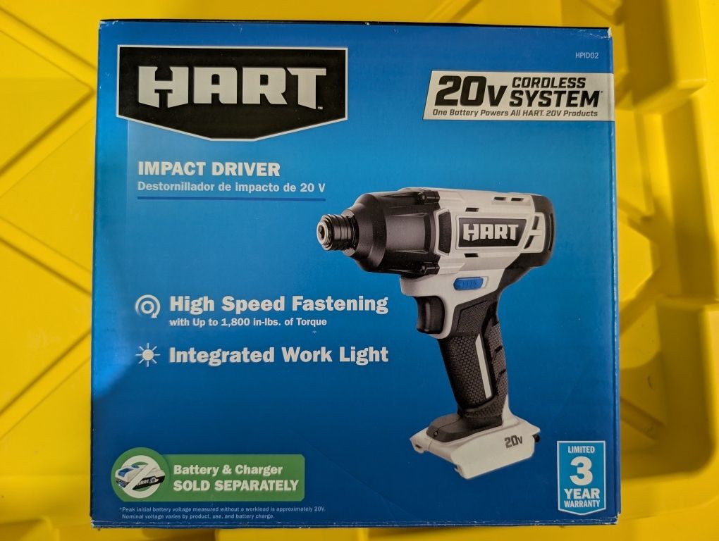 HART - 20 Volt Cordless Impact Driver - TOOL ONLY