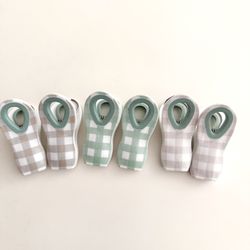 Cute plaid checkered bag clips/magnets