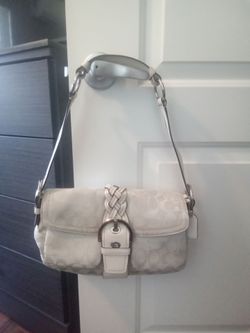 Coach Soho signature Jacquard shoulder flap handbag  vintage