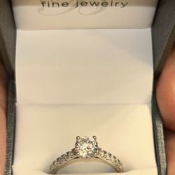 Sterling Silver engagement Ring Only SIZE 7