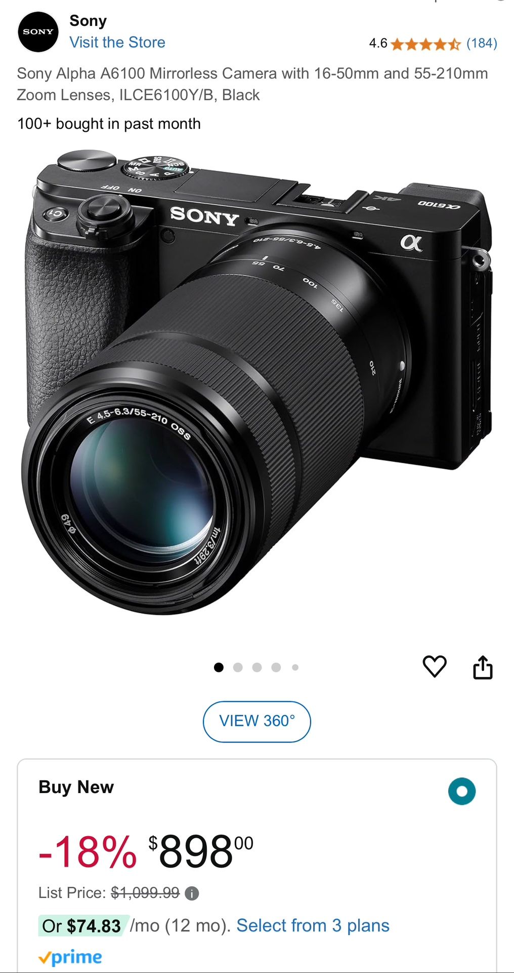 Sony Alpha 6100 Camera