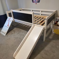 Kids Twin Bed Frame With Slide